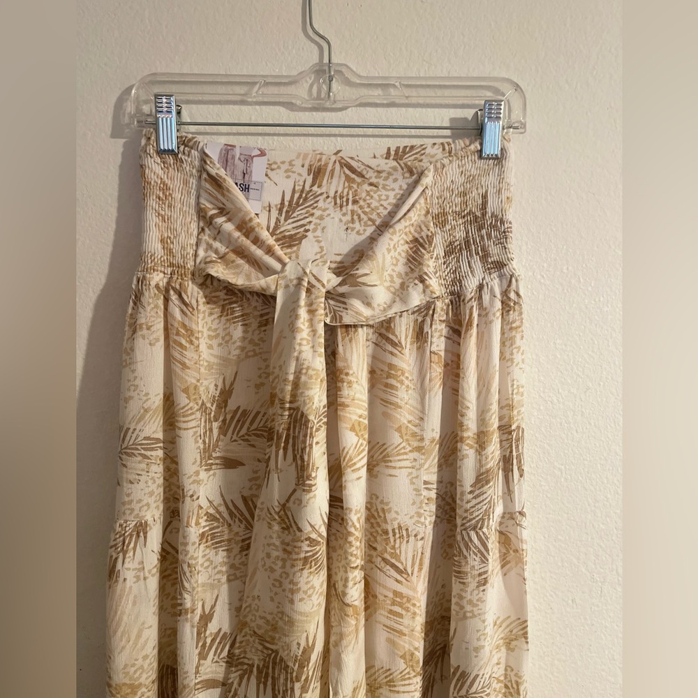 REWASH BRAND 100% RYON, TIERED WIDE LEG, WEAR 2 WAYS NWT, DRESSY PANTS